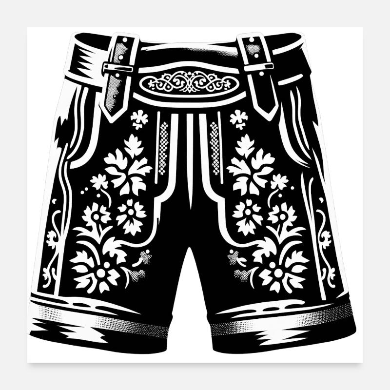 Bavarian lederhosen Poster 24" x 24" (60x60 cm)