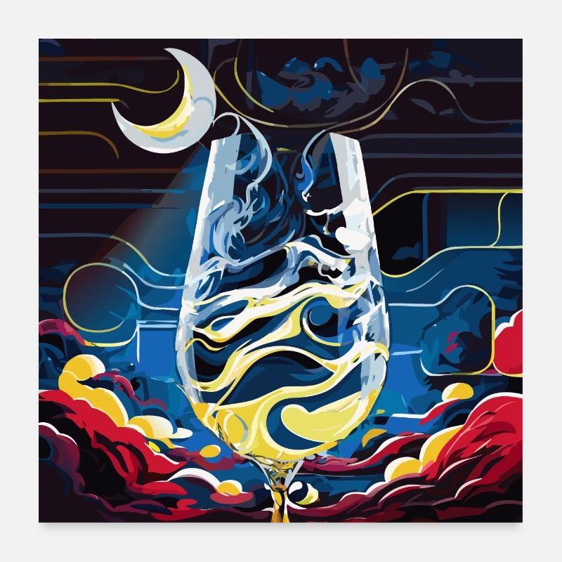 Ein Schluck der Nacht (Artwork Collection) Poster 60x60 cm