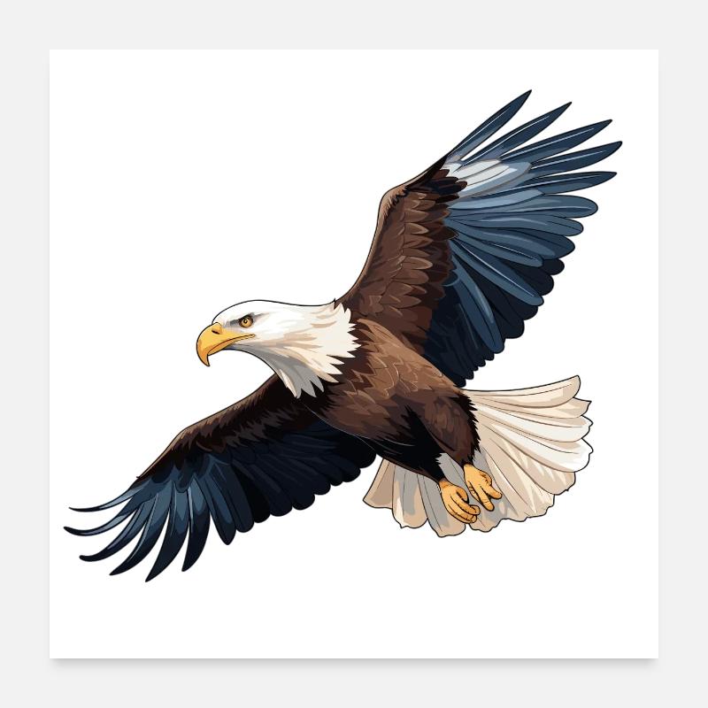 Bald Eagle Eagle Flying Eagle Poster 24" x 24" (60x60 cm)