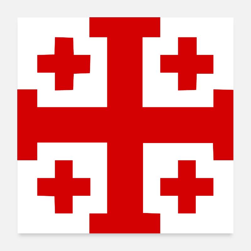Jerusalem Cross Jerusalem Cross Poster 24" x 24" (60x60 cm)