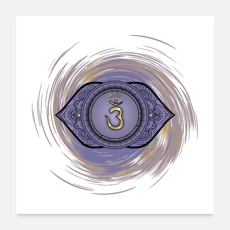 Ajna sixth chakra Poster 24" x 24" (60x60 cm)