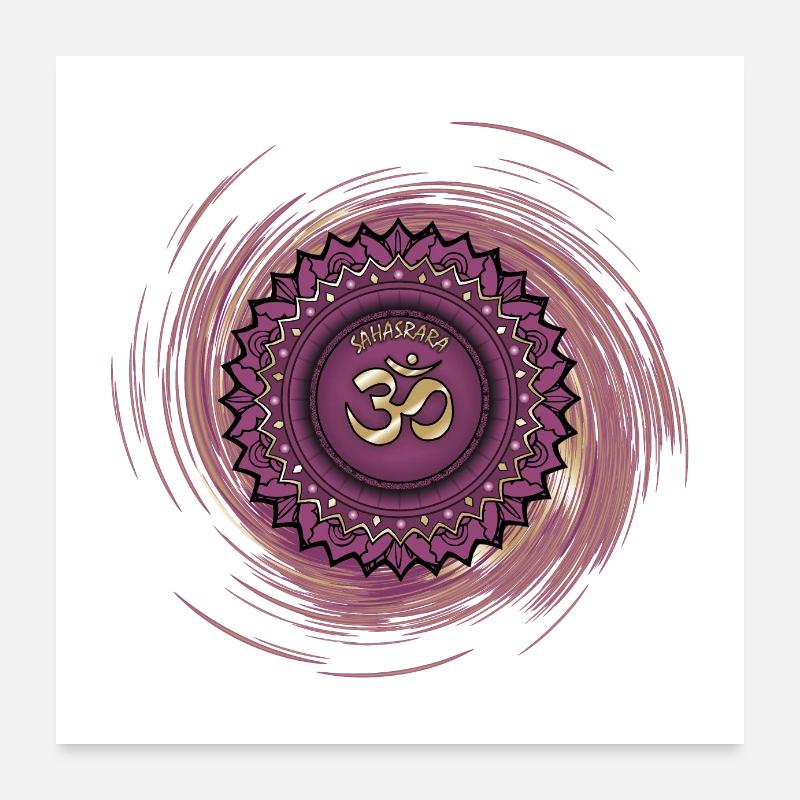 Sahasrara Seventh Chakra Poster 24" x 24" (60x60 cm)