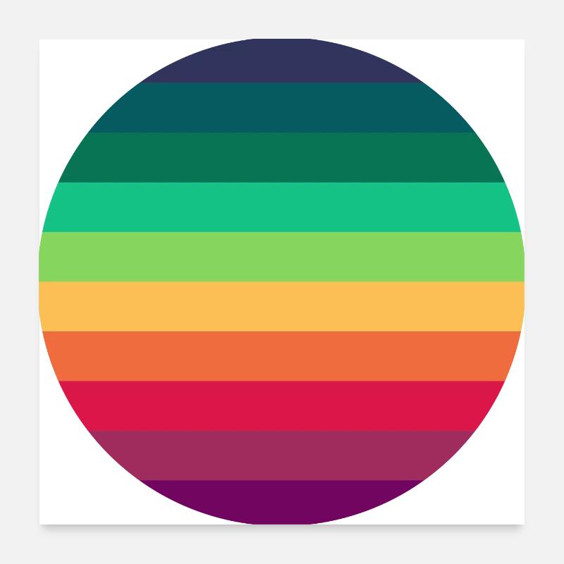 Rainbow Circle Poster 24" x 24" (60x60 cm)