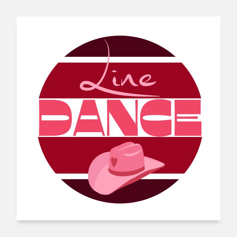 Line dance Linientanz Poster 24" x 24" (60x60 cm)