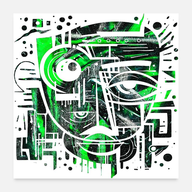 Graffiti Street Art Spray Vintage Schablone Retro Poster 60x60 cm