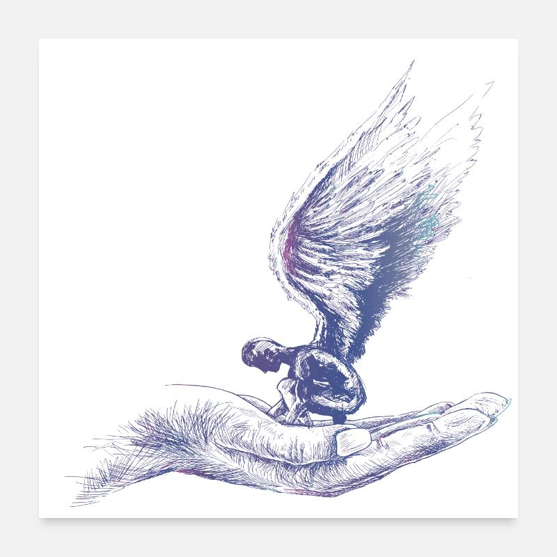 Winged Guardian Poster 24" x 24" (60x60 cm)