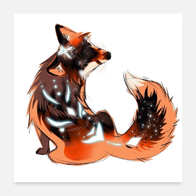 renard mystique Poster 60 x 60 cm