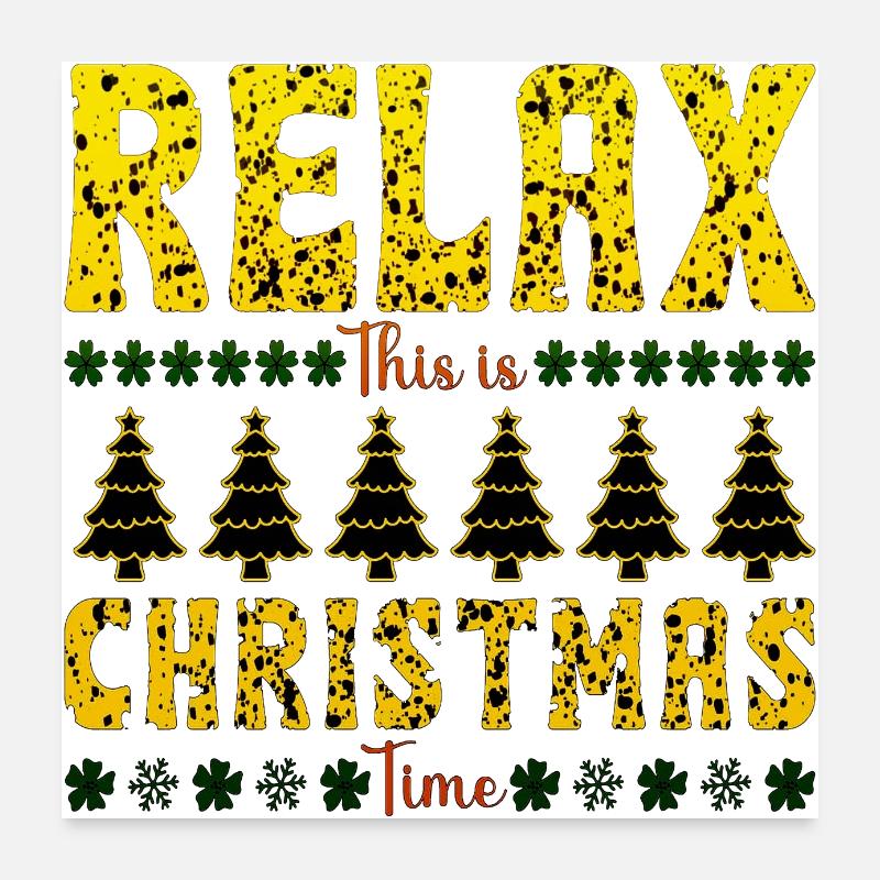 Weihnachten Weihnachtsmann Nikolaus Frech Poster 60x60 cm