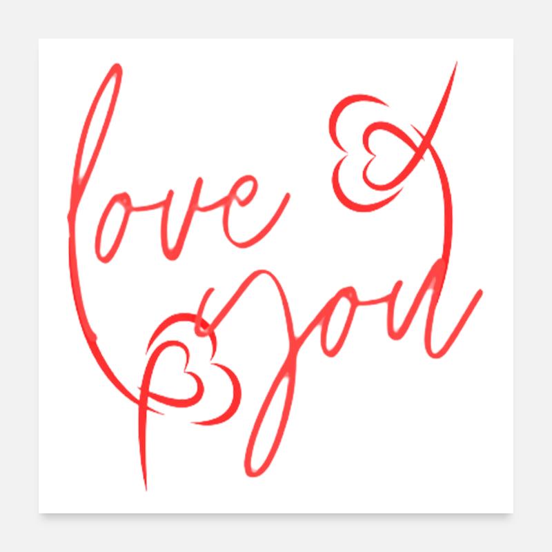 Liebe dich Poster 60x60 cm