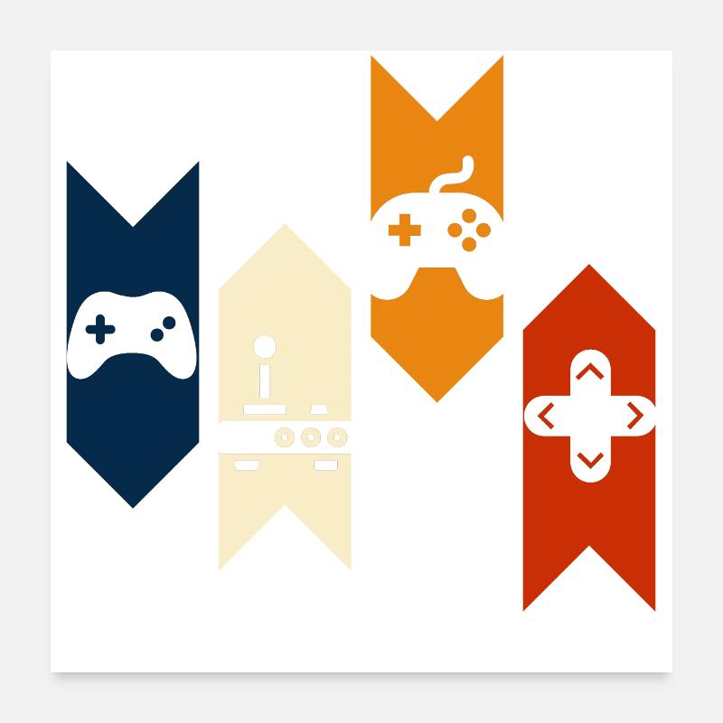 Console rétro vintage-idée cadeau console Poster 60 x 60 cm