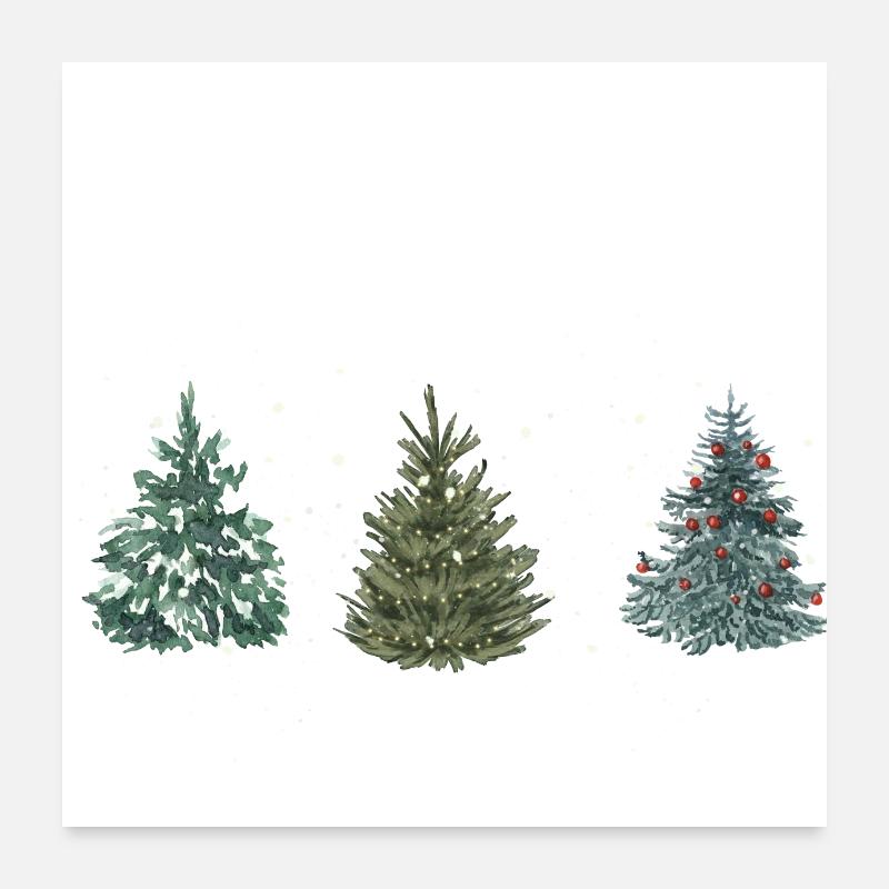 Sapin Noël Poster 60 x 60 cm