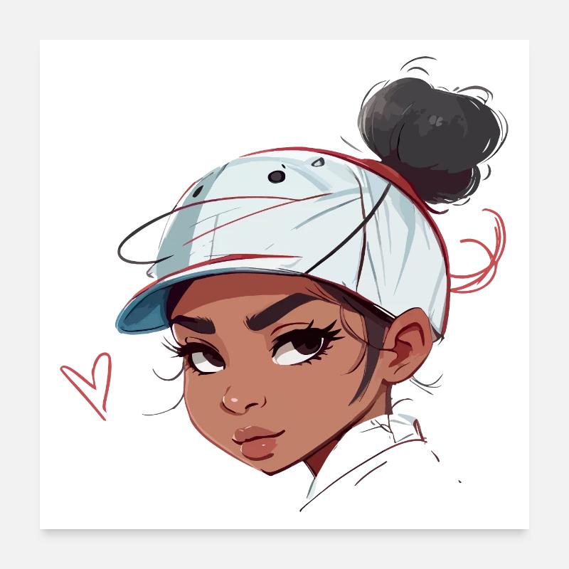 Fille Latina Poster 60 x 60 cm