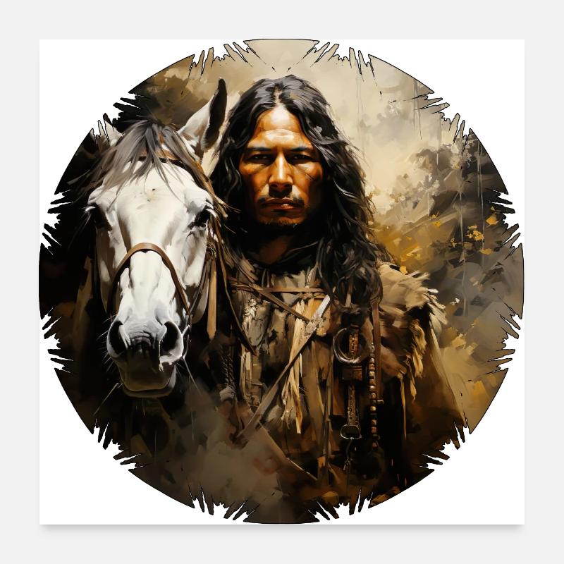 Les Sioux ont un lien profond avec la nature Poster 60 x 60 cm
