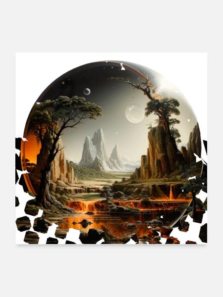 Humanity's dream of exploring distant worlds - Poster 24" x 24" (60x60 cm) - white - Front