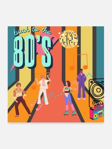 Retro Roller Groove - Poster 24" x 24" (60x60 cm) - white - Front