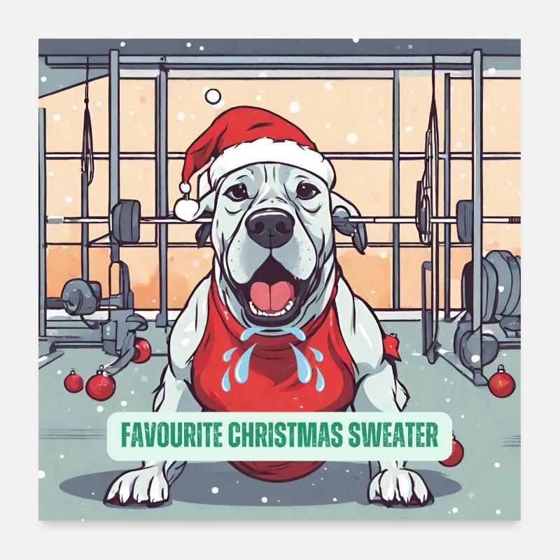 Die Jingle Bells - Doggy Edition Poster 60x60 cm