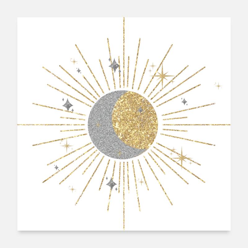 Star, Moon, Sun Poster 24" x 24" (60x60 cm)