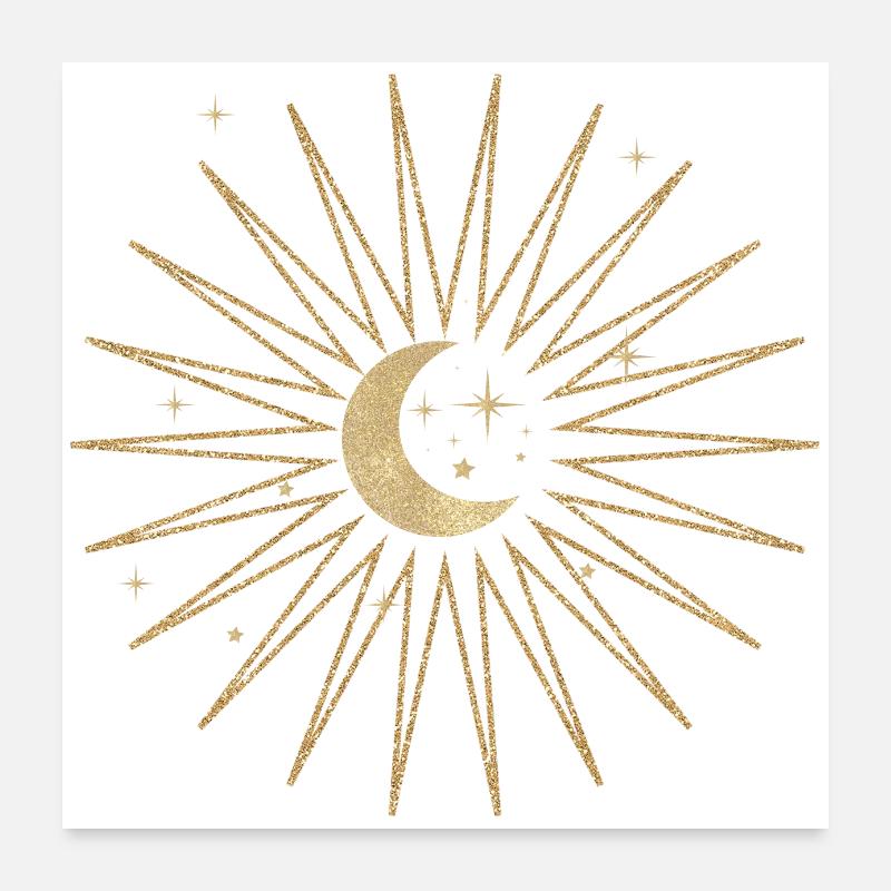 Star, Moon, Sun Poster 24" x 24" (60x60 cm)