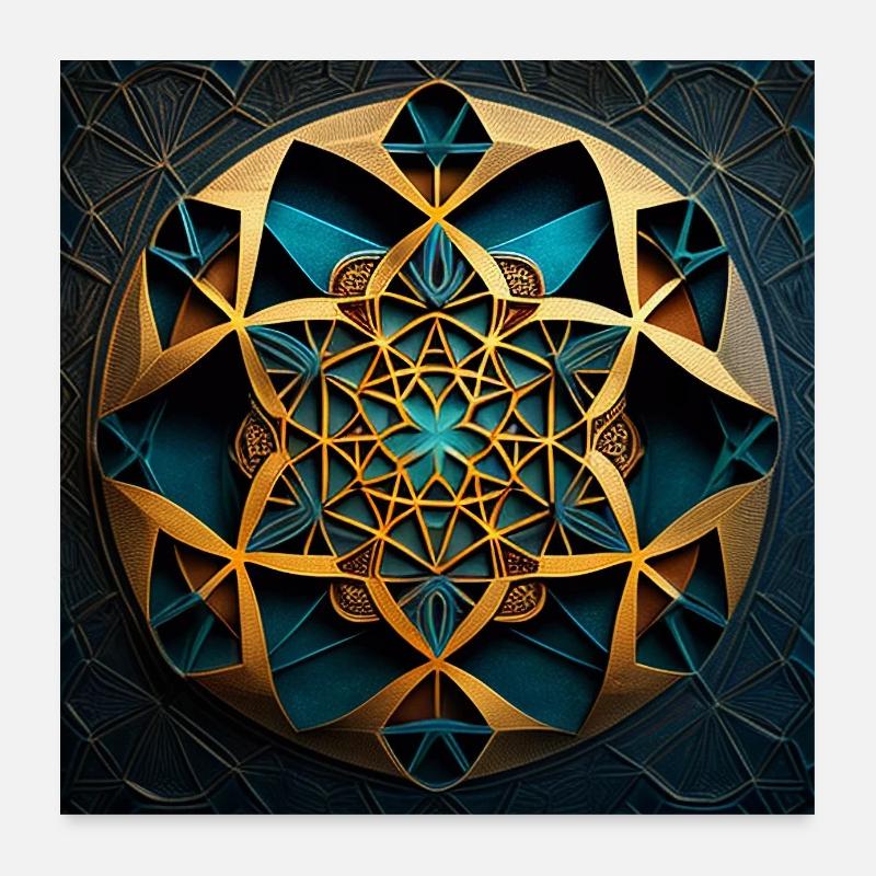 Géométrie sacrée Poster 60 x 60 cm
