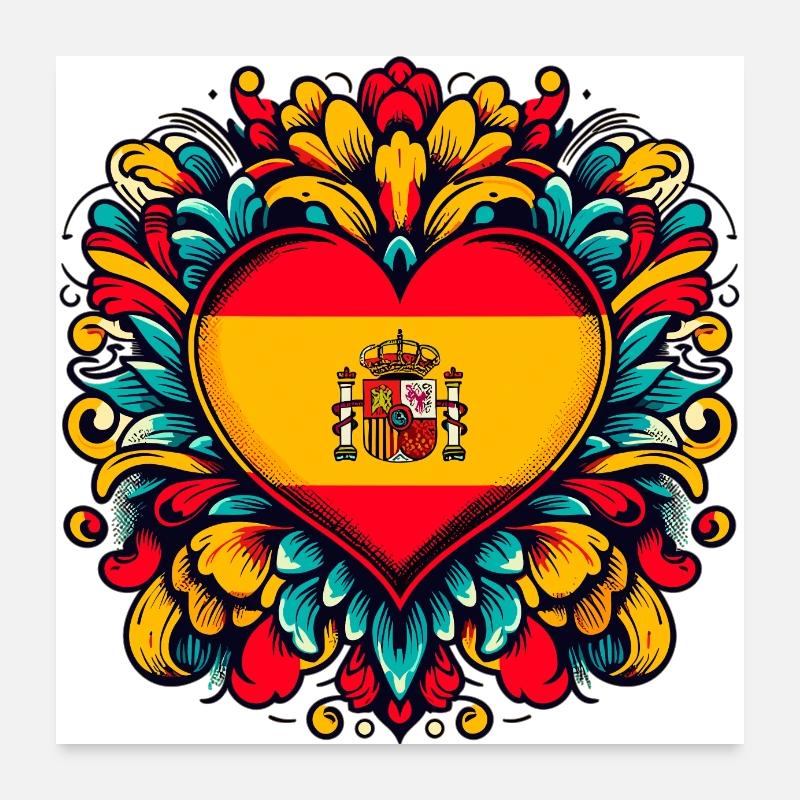 Spanish Heart Poster 24" x 24" (60x60 cm)