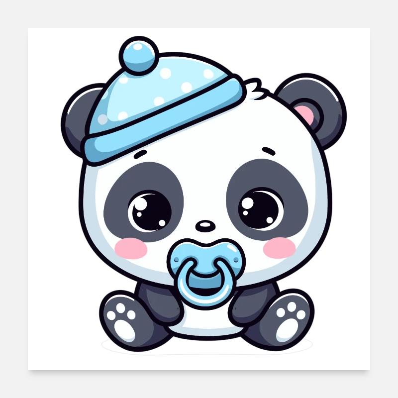 Baby-Panda Poster 60x60 cm