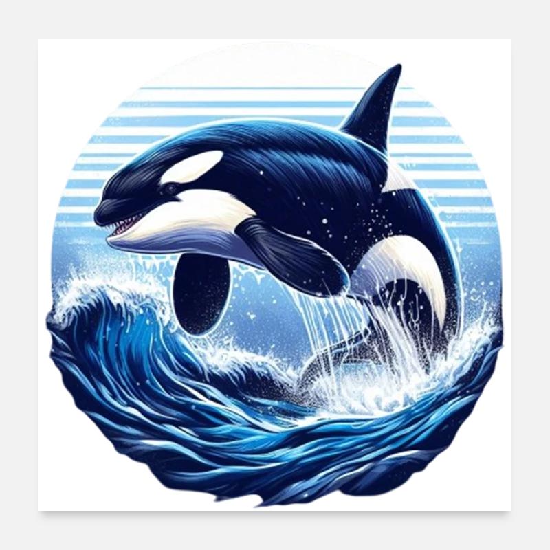 Orque bleue Poster 60 x 60 cm