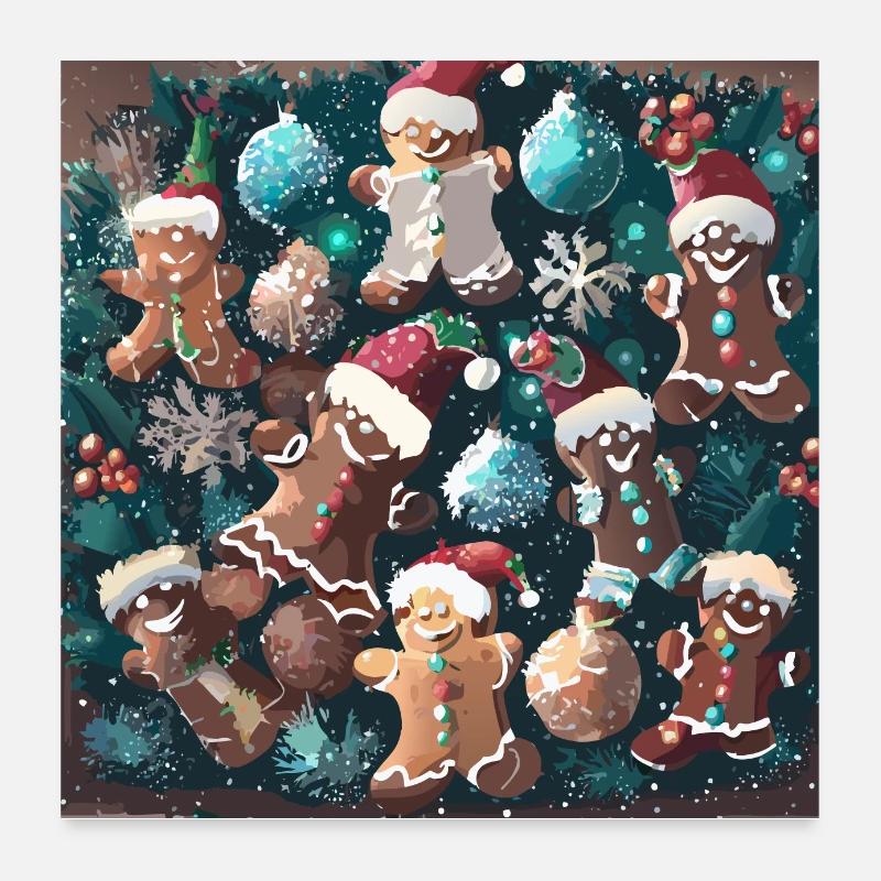 Gingerbread Man Poster 24" x 24" (60x60 cm)