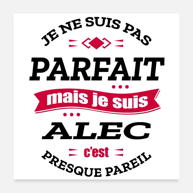 ALEC PARFAIT - PRENOM ALEC Poster 60 x 60 cm