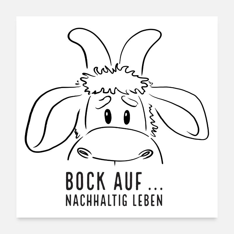 Bock auf ... nachhaltig leben Poster 60x60 cm