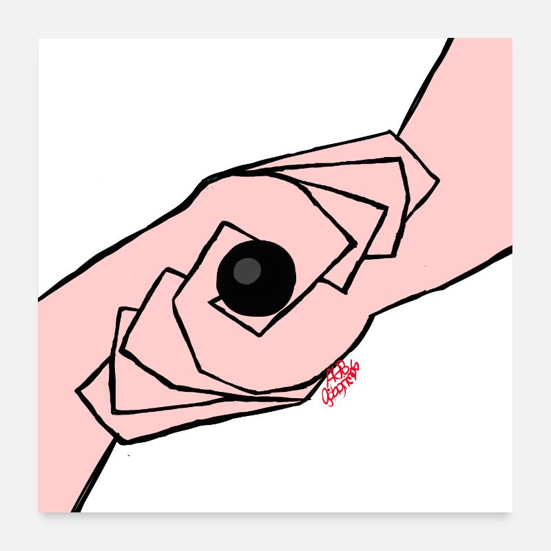 Das Glück der schwarzen Kugel Poster 60x60 cm