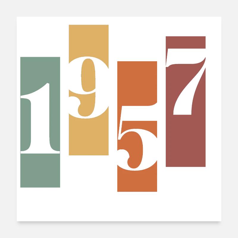 1957 Vintage Retro Poster 24" x 24" (60x60 cm)