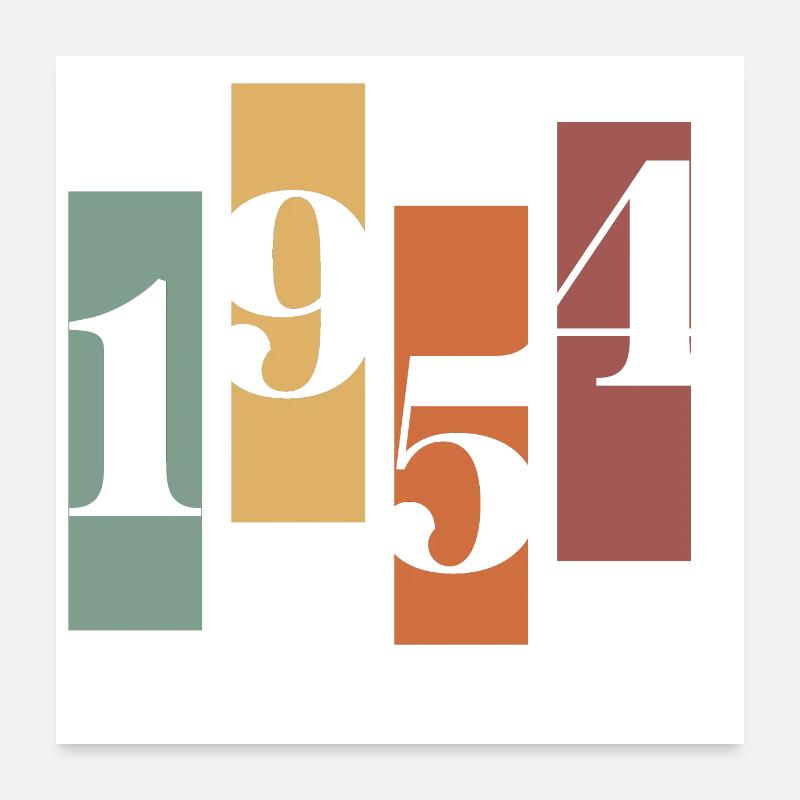 1954 Vintage Retro Poster 24" x 24" (60x60 cm)