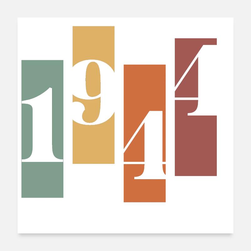 1944 vintage rétro Poster 60 x 60 cm