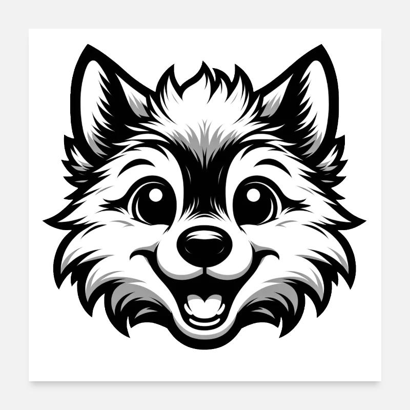 Loup Poster 60 x 60 cm