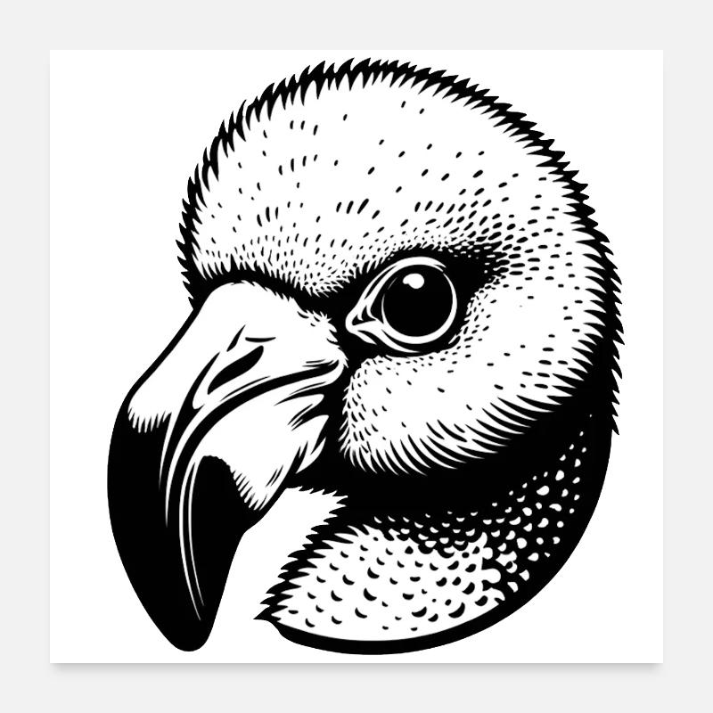 Oiseau étrange Poster 60 x 60 cm