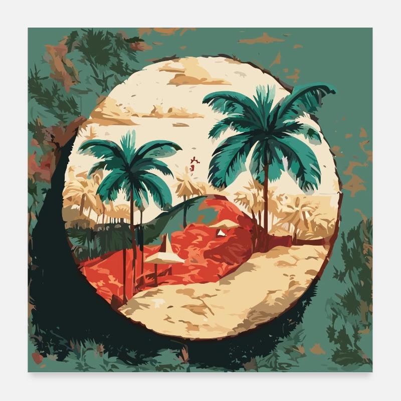 Palmiers à Cuba Poster 60 x 60 cm