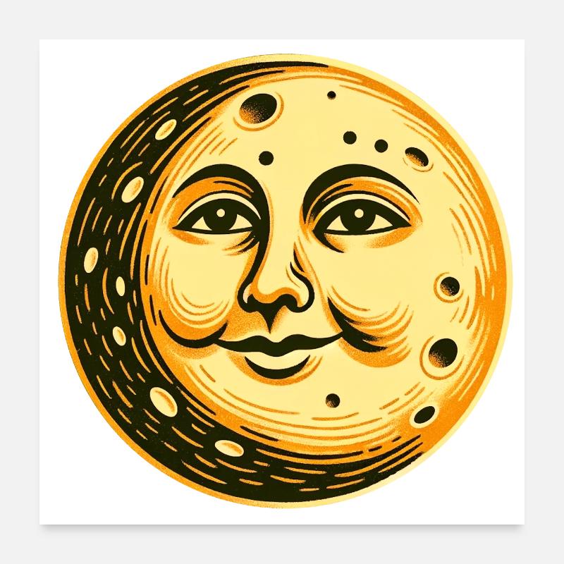 Moon Poster 24" x 24" (60x60 cm)