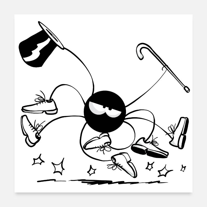 Beth die Spinne - Stepptanz (Version 2) Poster 60x60 cm
