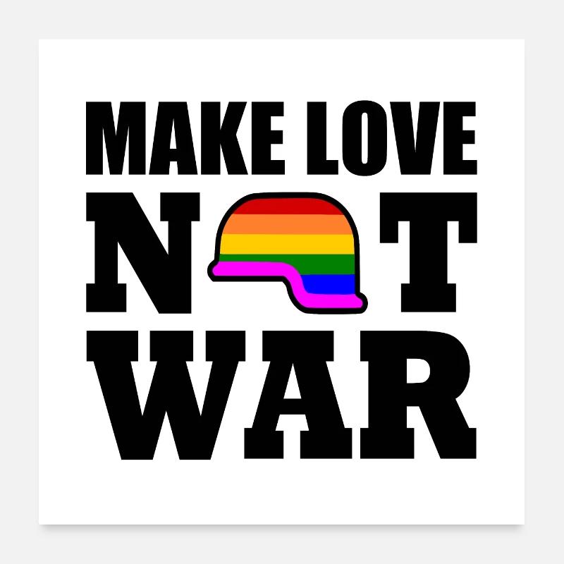 Make love not war Poster 60x60 cm