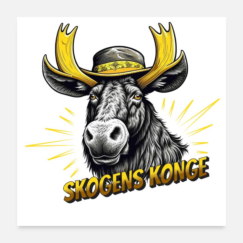 Roi de la forêt Poster 60 x 60 cm