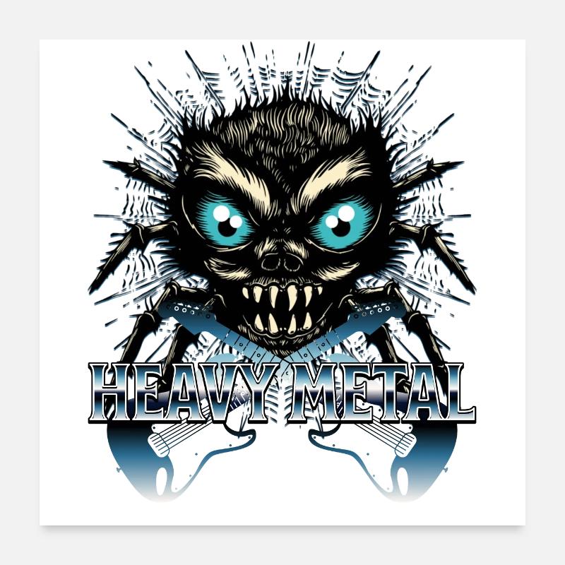Araignée en métal Poster 60 x 60 cm
