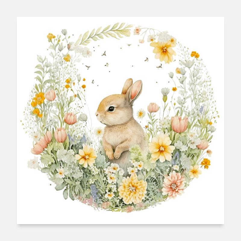Rabbit Poster 24" x 24" (60x60 cm)