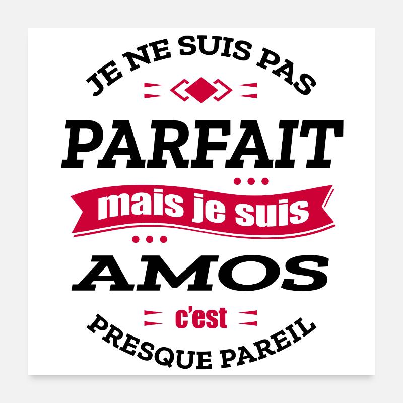AMOS PARFAIT - PRENOM AMOS Poster 60 x 60 cm