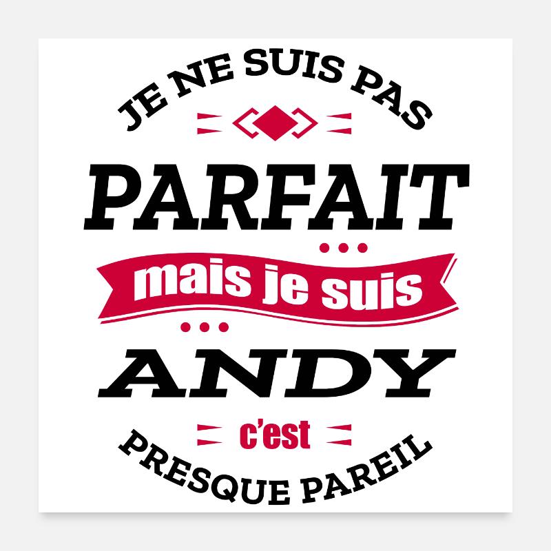 ANDY PARFAIT - PRENOM ANDY Poster 60 x 60 cm
