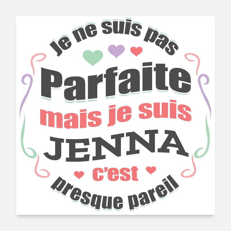 JENA PARFAITE - PRENOM JENA Poster 60 x 60 cm