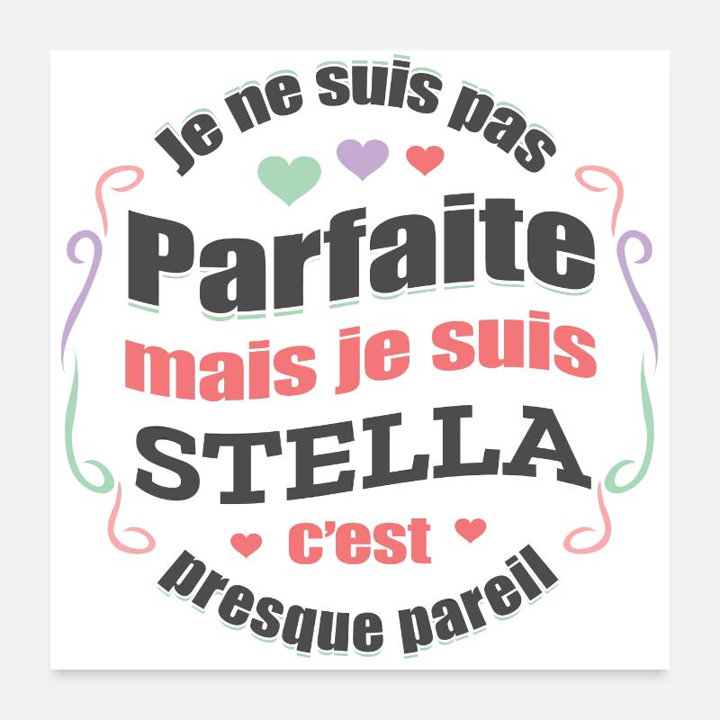 STELLA PARFAITE - PRENOM STELLA Poster 60 x 60 cm