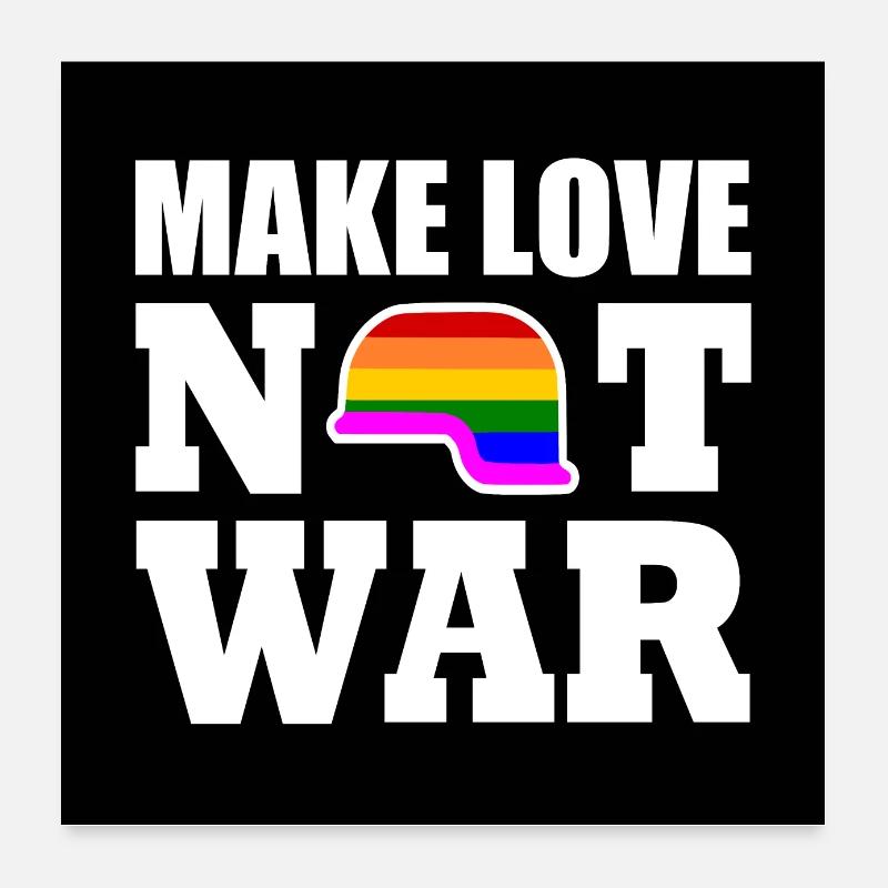 Make love not war Poster 60 x 60 cm