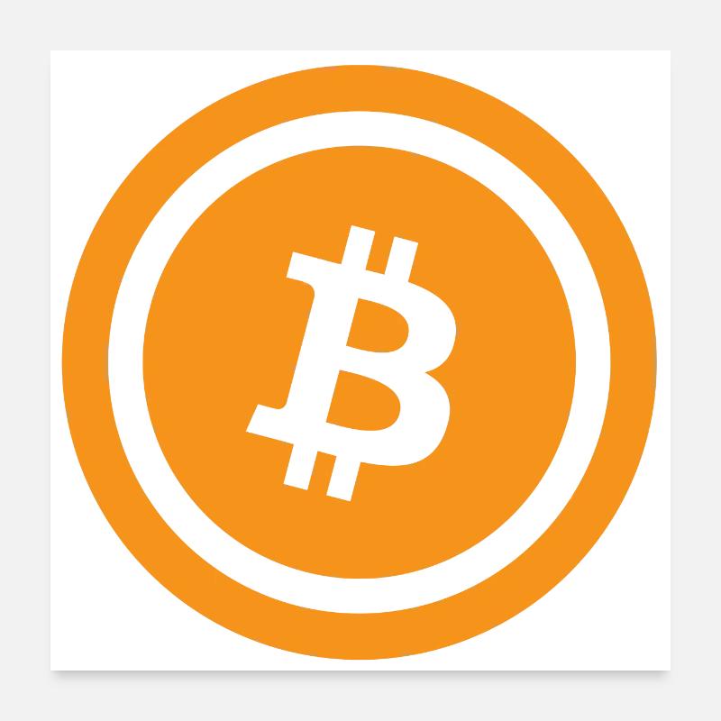 Bitcoin Logo Poster 60x60 cm