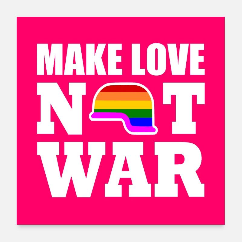 Make love not war Poster 60 x 60 cm