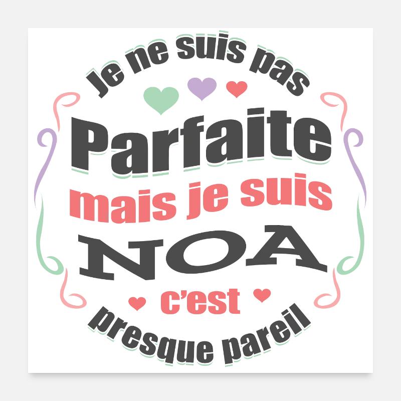 NOA PARFAITE - PRENOM NOA Poster 60 x 60 cm